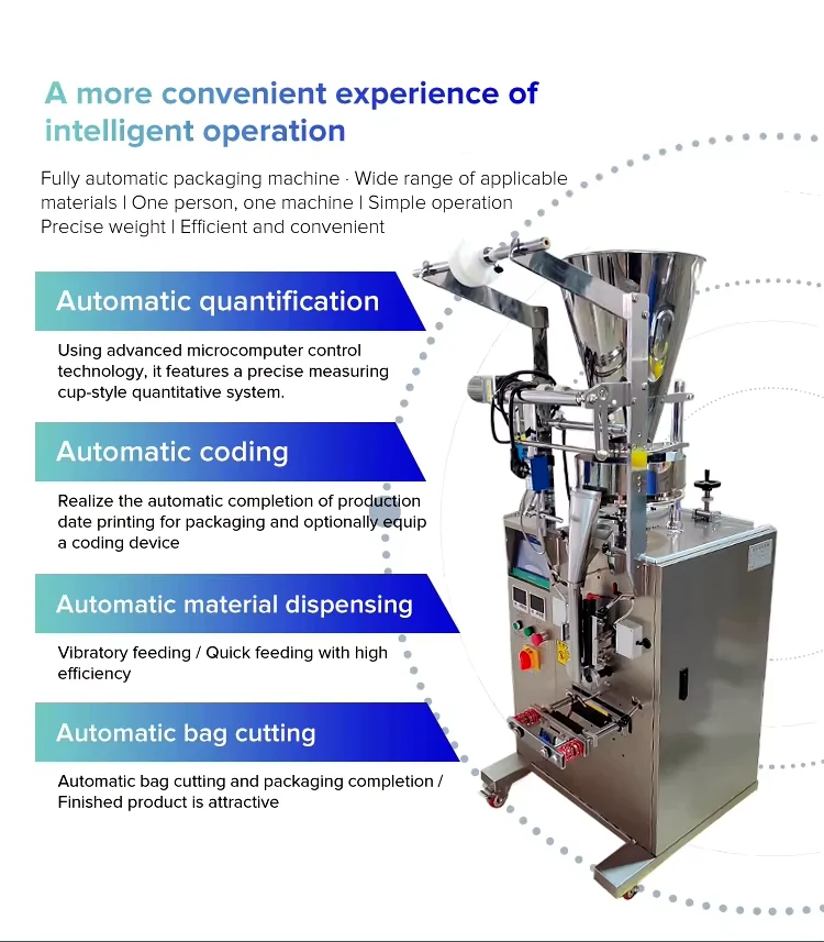 Automatic functions of granule packaging machine